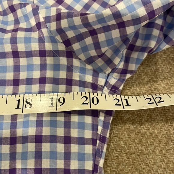 J-Crew Ludlow 2 PLY Medium L/Sleeve Slim Cut Shirt Purple/Blue/White - Picture 8 of 8